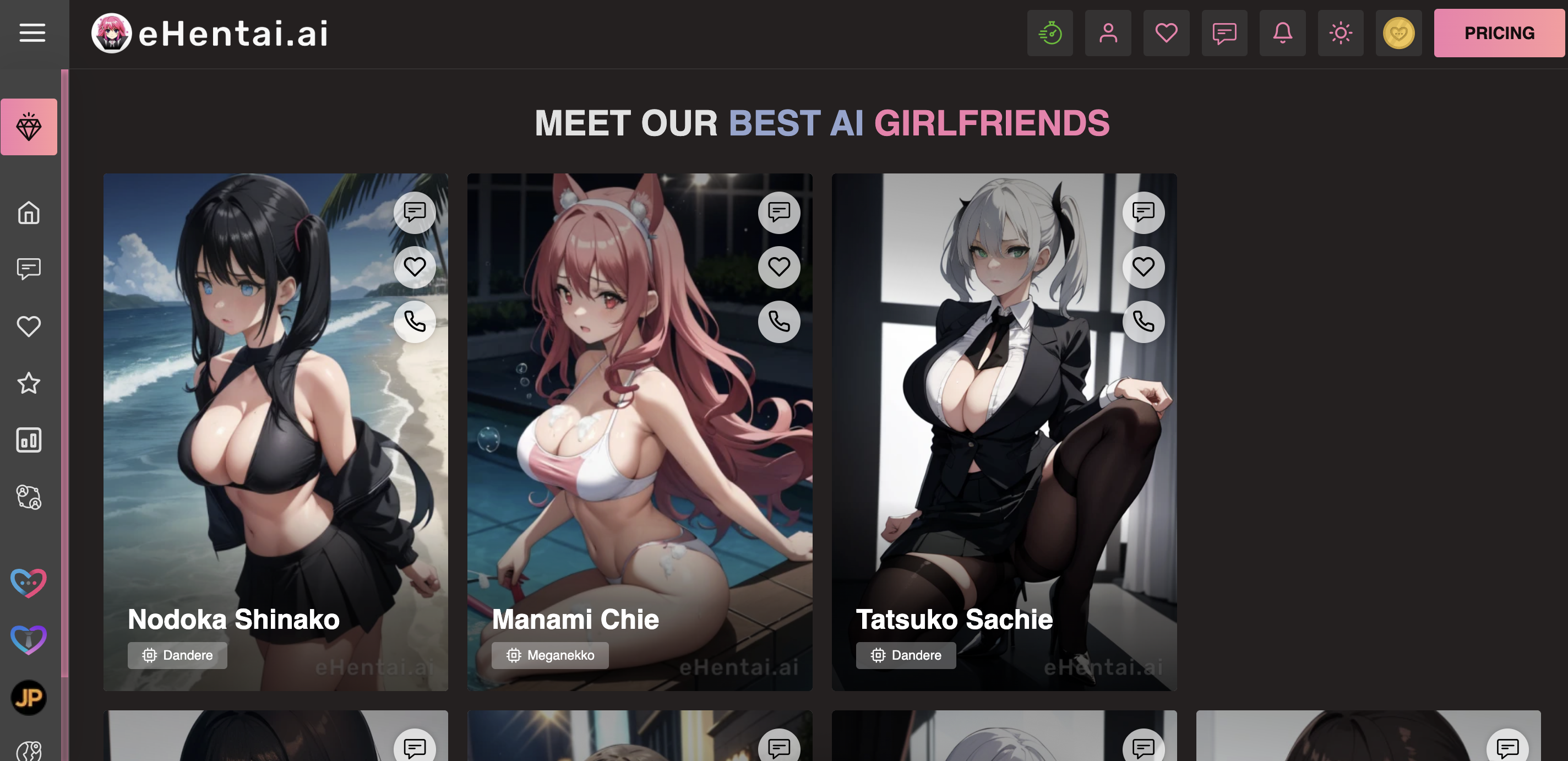 eHentai AI - Hentai AI Platform Screenshot