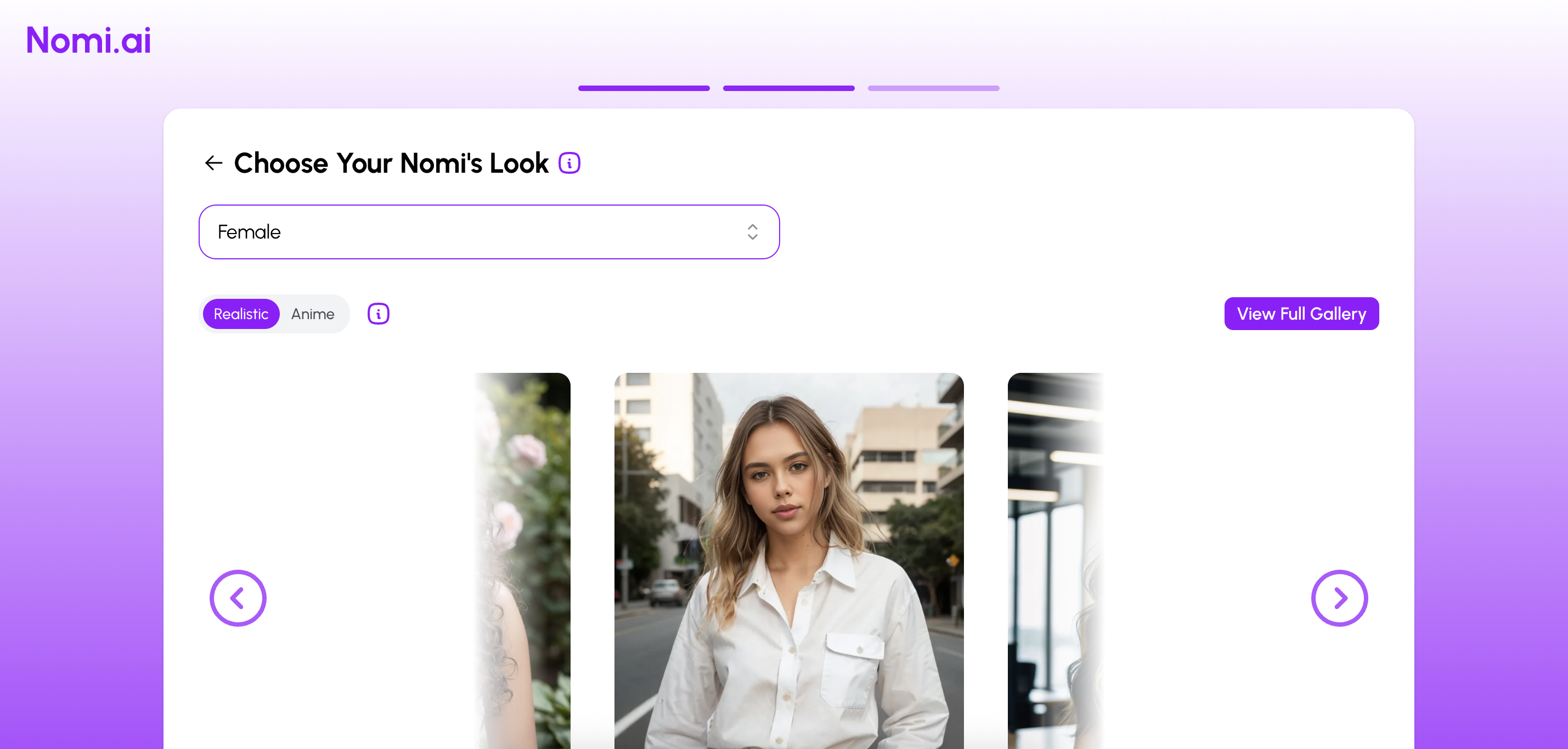 Nomi.AI - AI Girlfriend Platform Screenshot